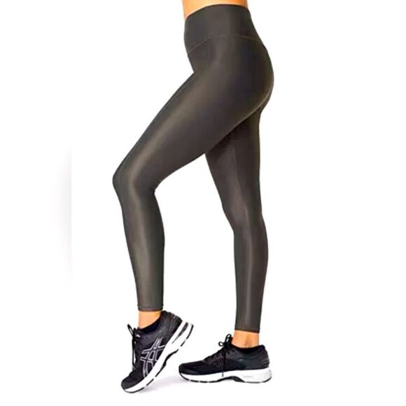 Sweaty Betty London high shine 7/8 length dark grey leggings small - Picture 1 of 6